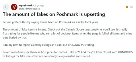 fakes on poshmark